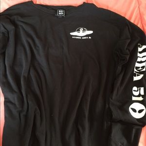 3/$20 LS Black Area 51 shirt